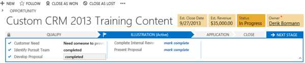 CRM Process Bar